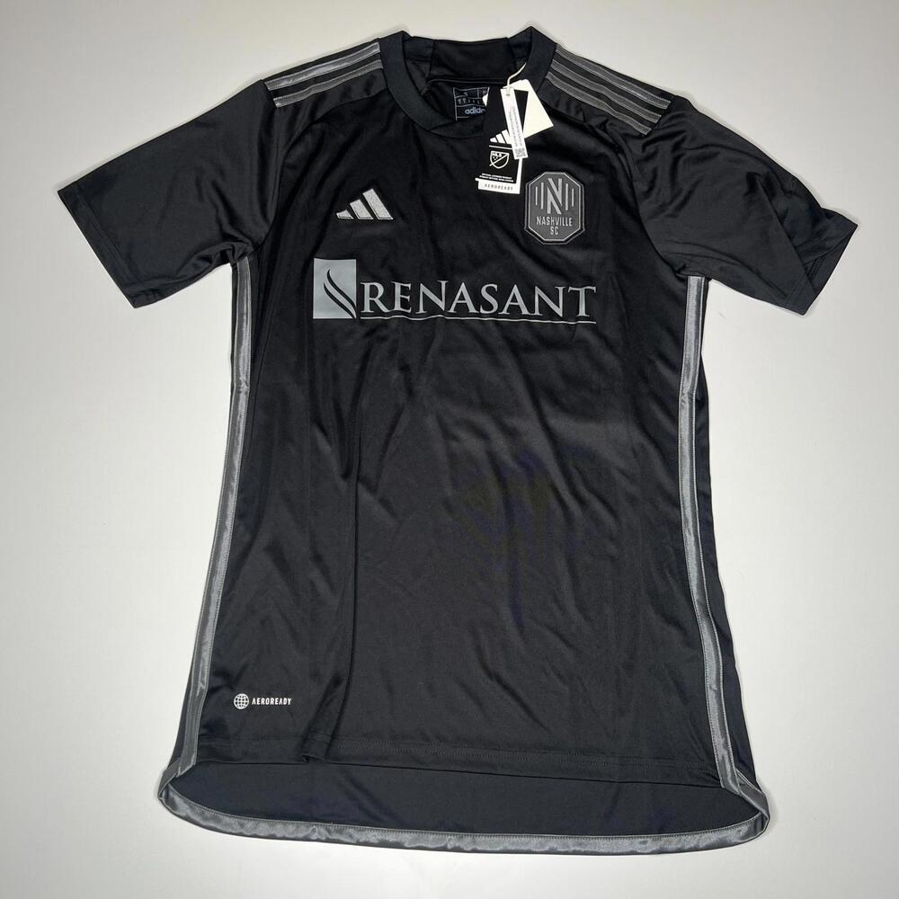 Nashville SC Adidas 2023 Away Jersey Black‎ Size S Slim Fit IC8620 Renasant New